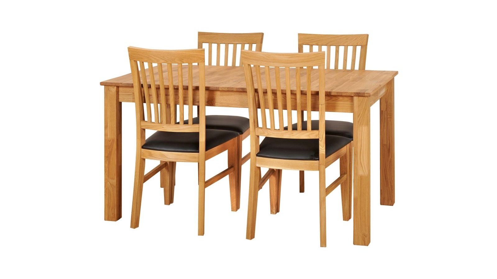 Dubový set č. 111,  4 x stolička + stôl